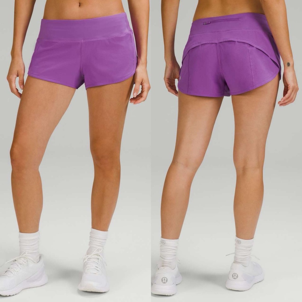 Lululemon Speed Up Low-Rise Lined Short 4” Moonlit Magenta